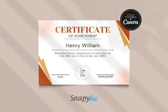 Download Certificate of Achievement Template - Men Collection