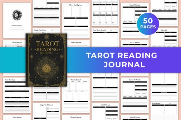 Download Tarot Reading Journal Canva KDP - Reading Collection