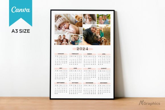 Download Editable Photo Calendar 2024 Template - Photo calendar Collection