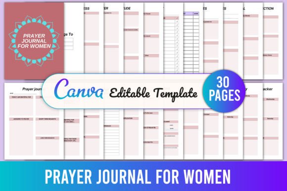 Download Editable Prayer Journal for Women Canva - Prayer journal for women Collection