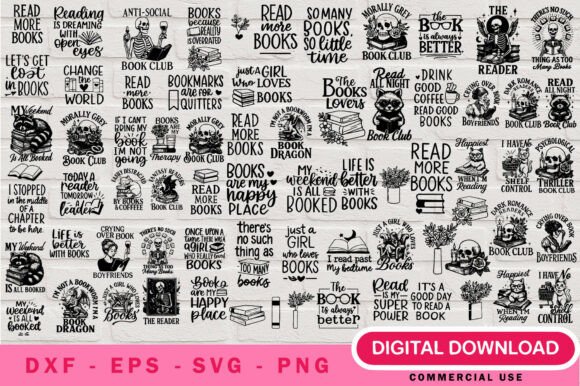 Download Book Lover Reading SVG Bundle - Premium Resources