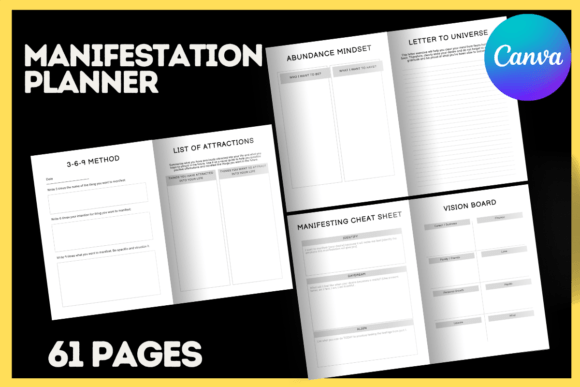 Download Manifestation Planner Canva Templates - Manifestation planner canva templates Collection