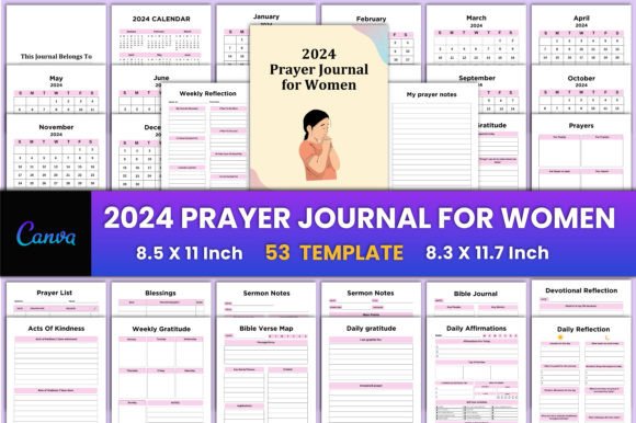 Download 2024 Prayer Journal for Women Canva - Prayer journal for women Collection