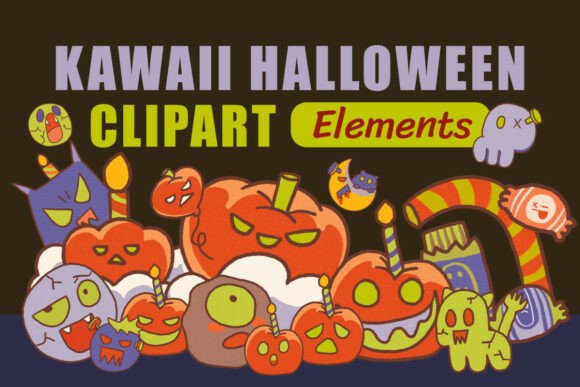 Download 20 Kawaii Halloween Element Clipart - Men Collection