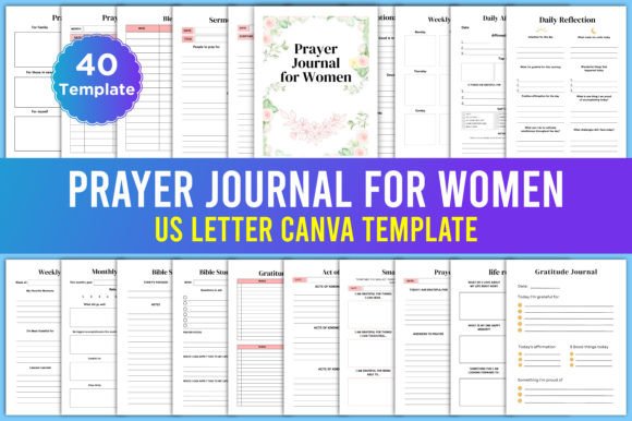 Download Editable Prayer Journal for Women Canva - Prayer journal for women Collection
