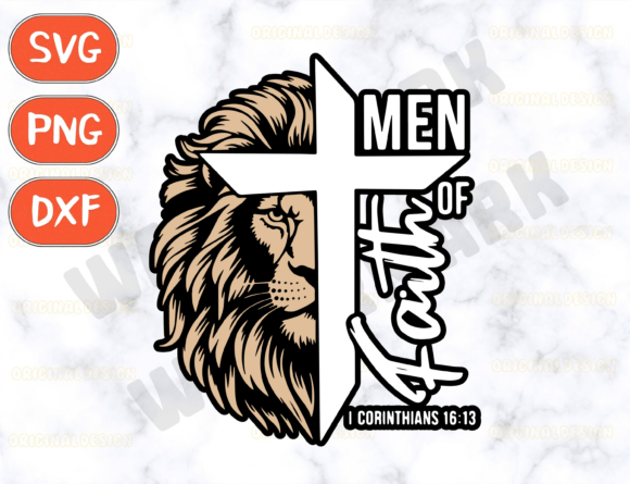 Download Men of Faith Lion Cross Svg, Religious - Men Collection