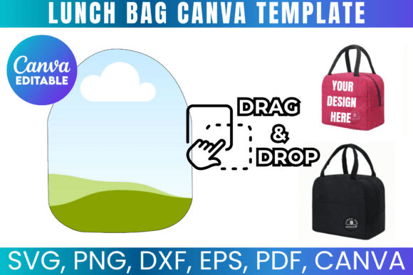 Download Lunch Bag Template, Lunch Tote SVG - Lunch bag template Collection
