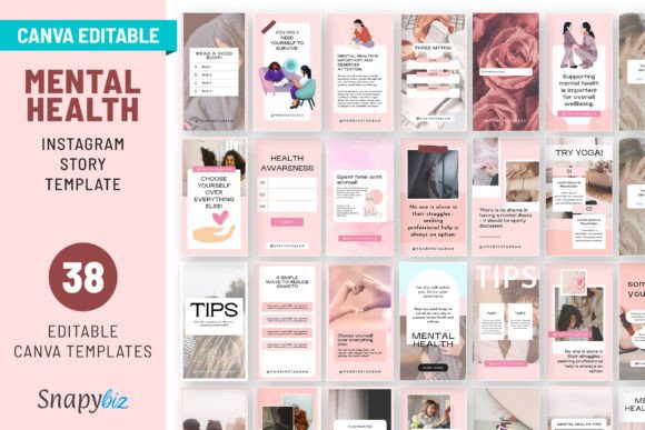 Download Mental Health Instagram Canva Story Temp - Men Collection