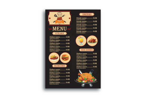 Download Restaurant Menu Design Template - Men Collection