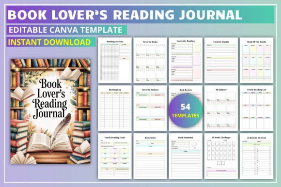 Download Editable Book Lover’s Reading Journal - Reading Collection