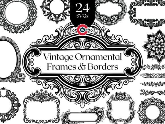 Download Vintage Ornamental Frames and Borders - Men Collection